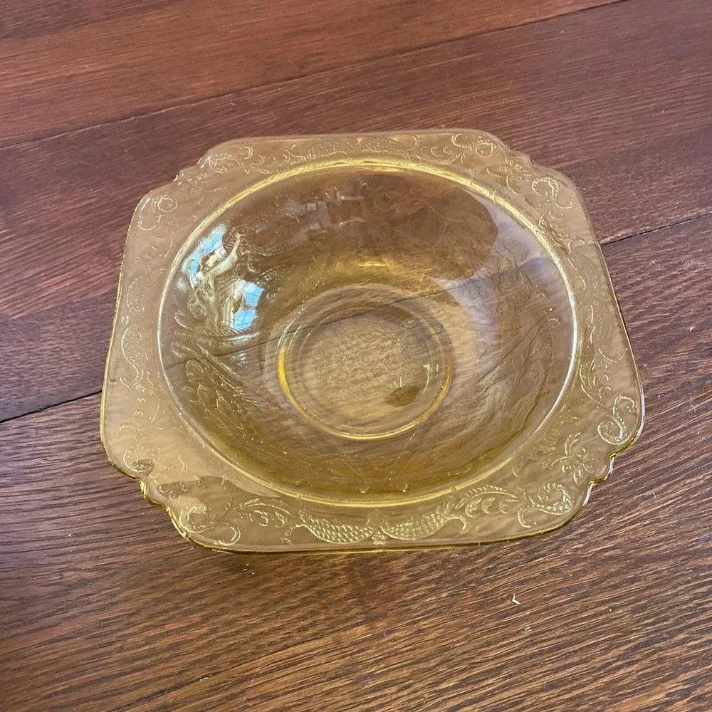 Amber Yellow Depression Glass 7